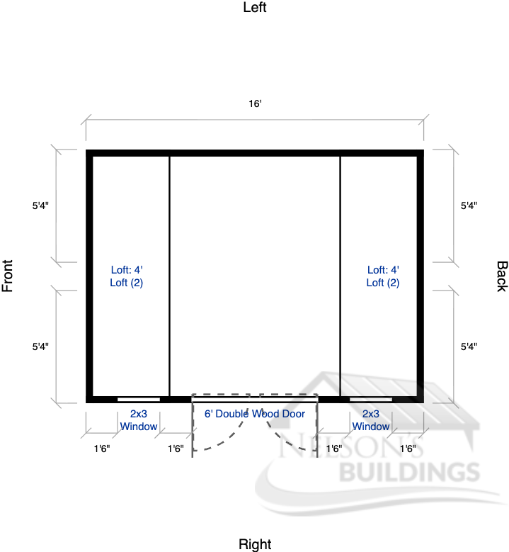 Side Lofted Barn 12x16 - Image 2
