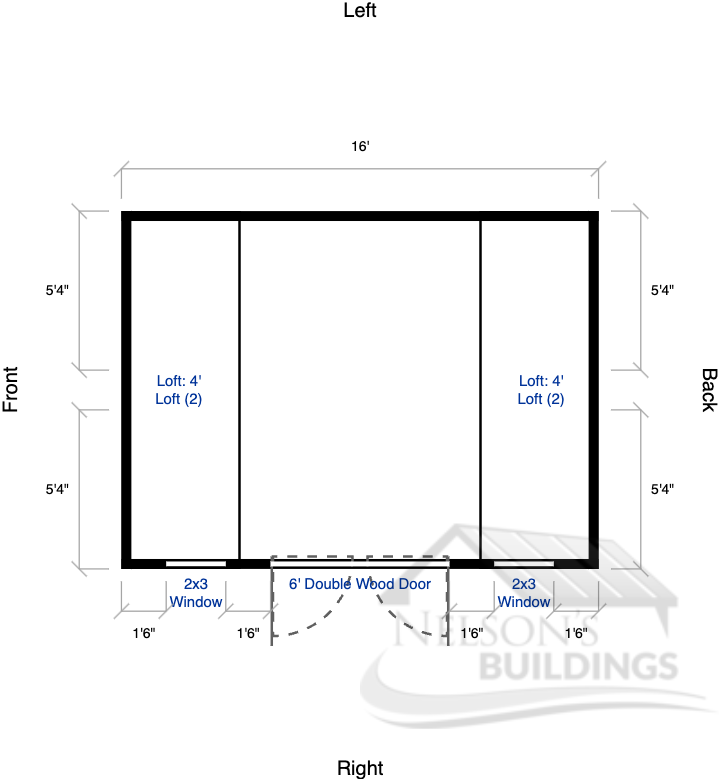Side Lofted Barn 12x16 - Image 2